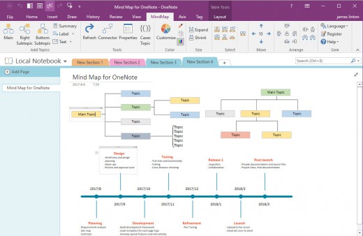 OneNoteGem Mind Map for OneNote 2021 v11.3.0.72 0634aa696611b83e1504b325b6989465