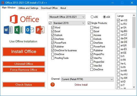 Office 2013-2021 C2R Install v7.7.3 for ios instal free